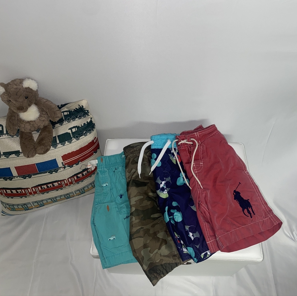 Colorful Swim Shorts Collection (Polo, Old Navy, OP, Carters) 3T-4T